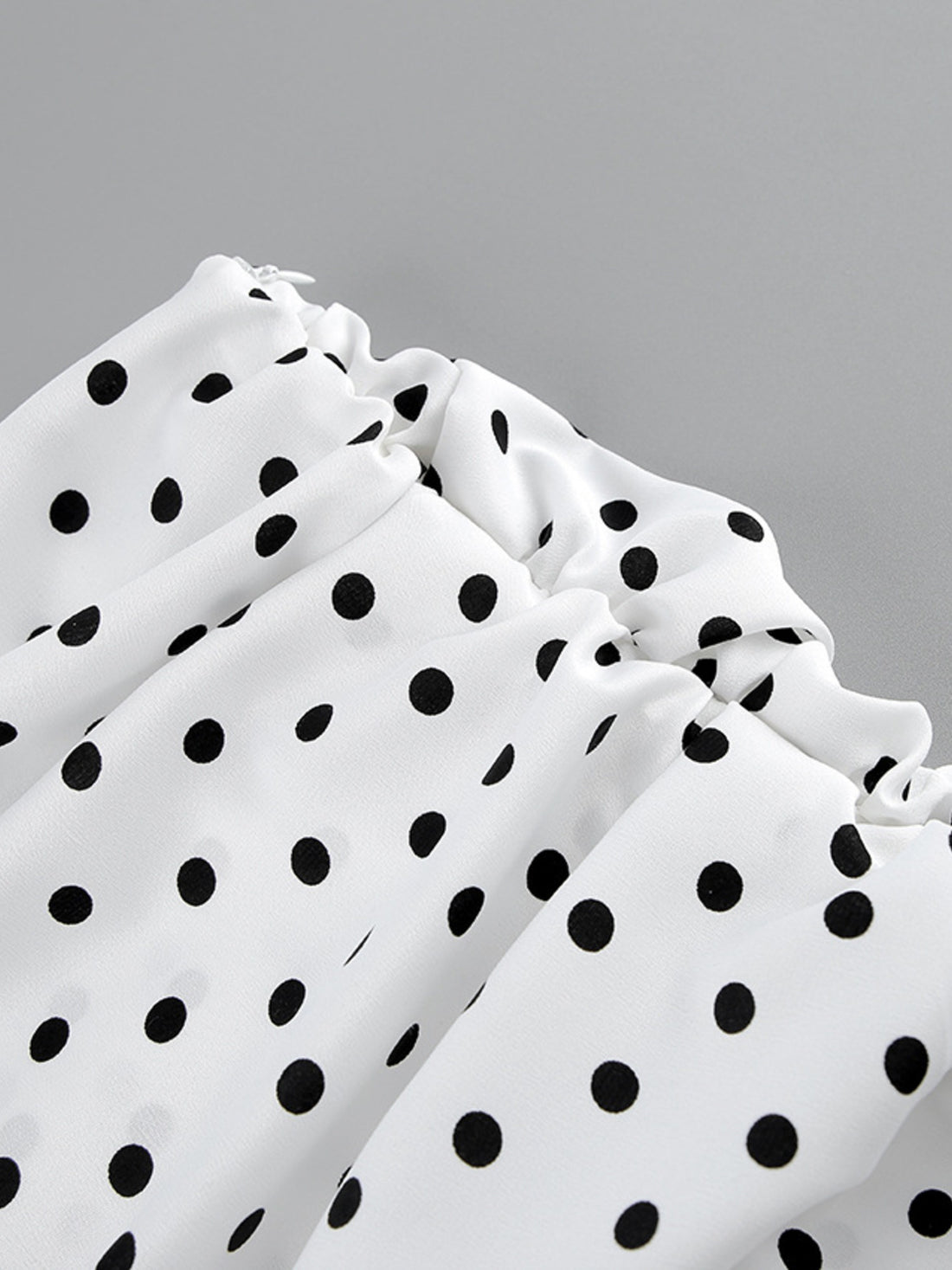 Polka Dot Ruffle Hem Maxi Skirt - cas7m