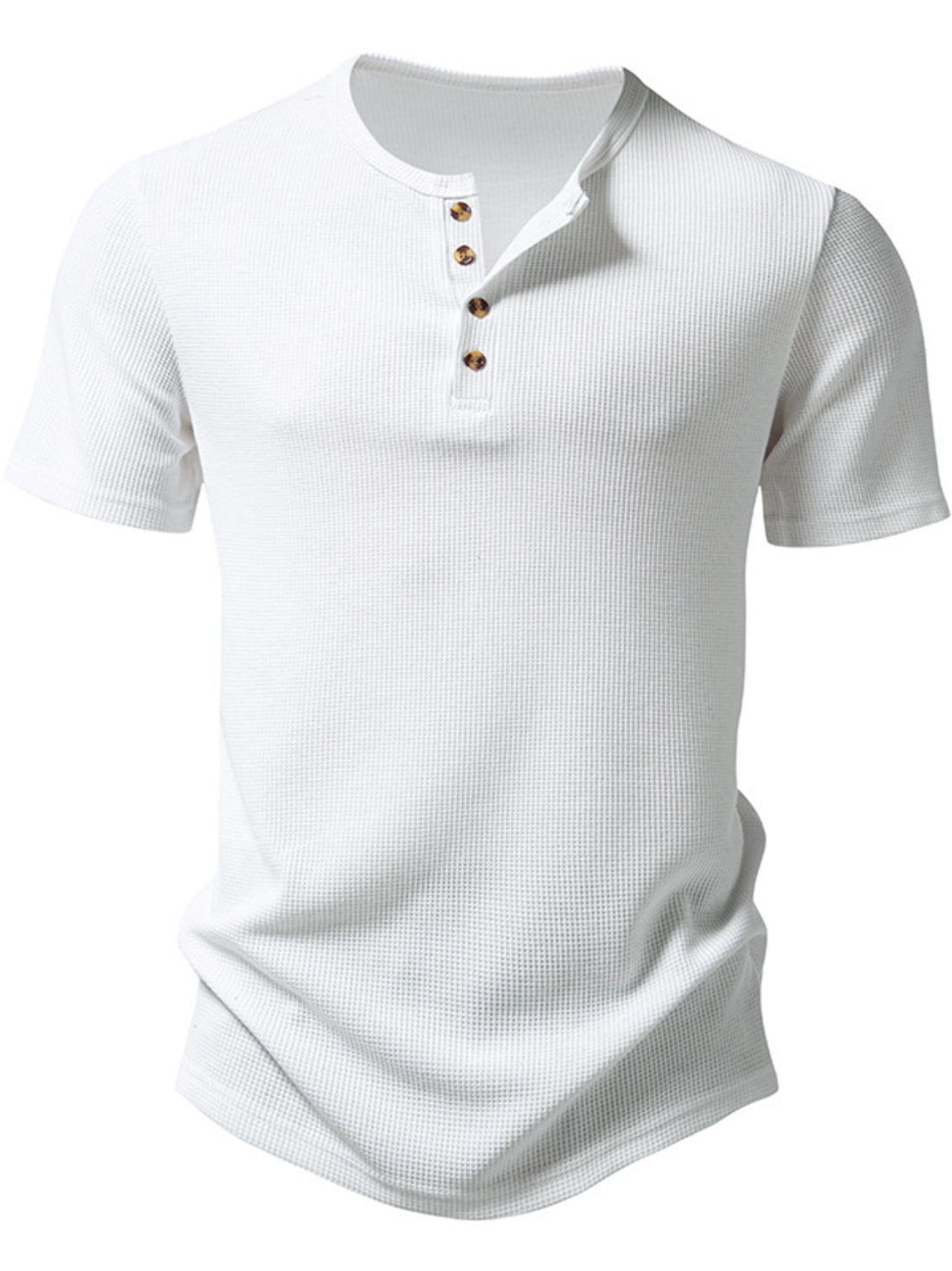 Men's Button Detail Short Sleeve T-Shirt - cas7m