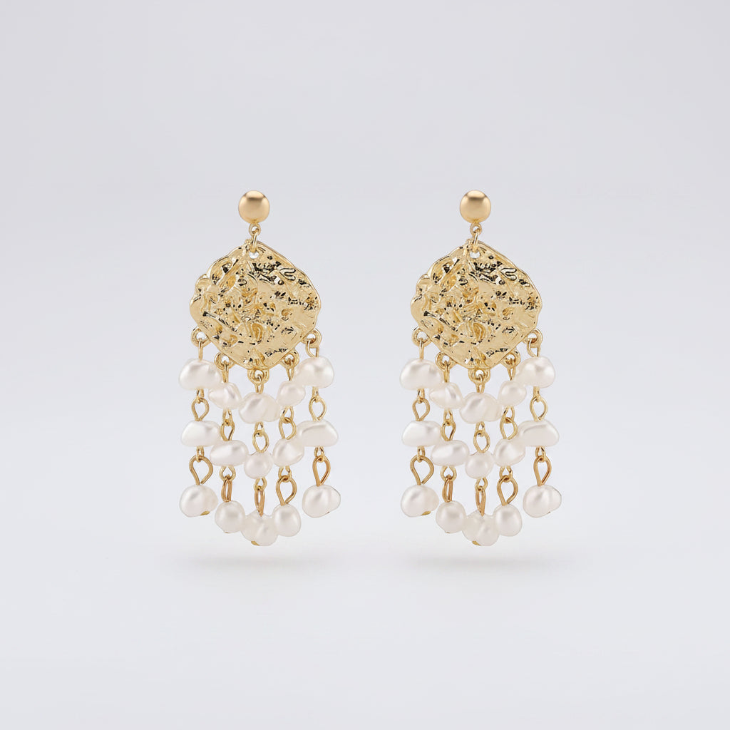 18K Gold-Plated Dangle Earrings - cas7m