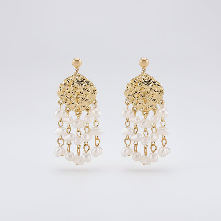 18K Gold-Plated Dangle Earrings - cas7m