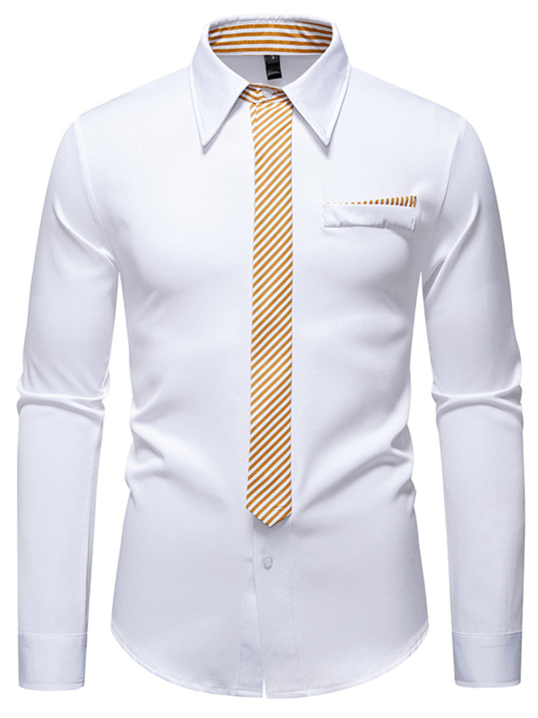 Men's Button Up Long Sleeve Shirt - cas7m