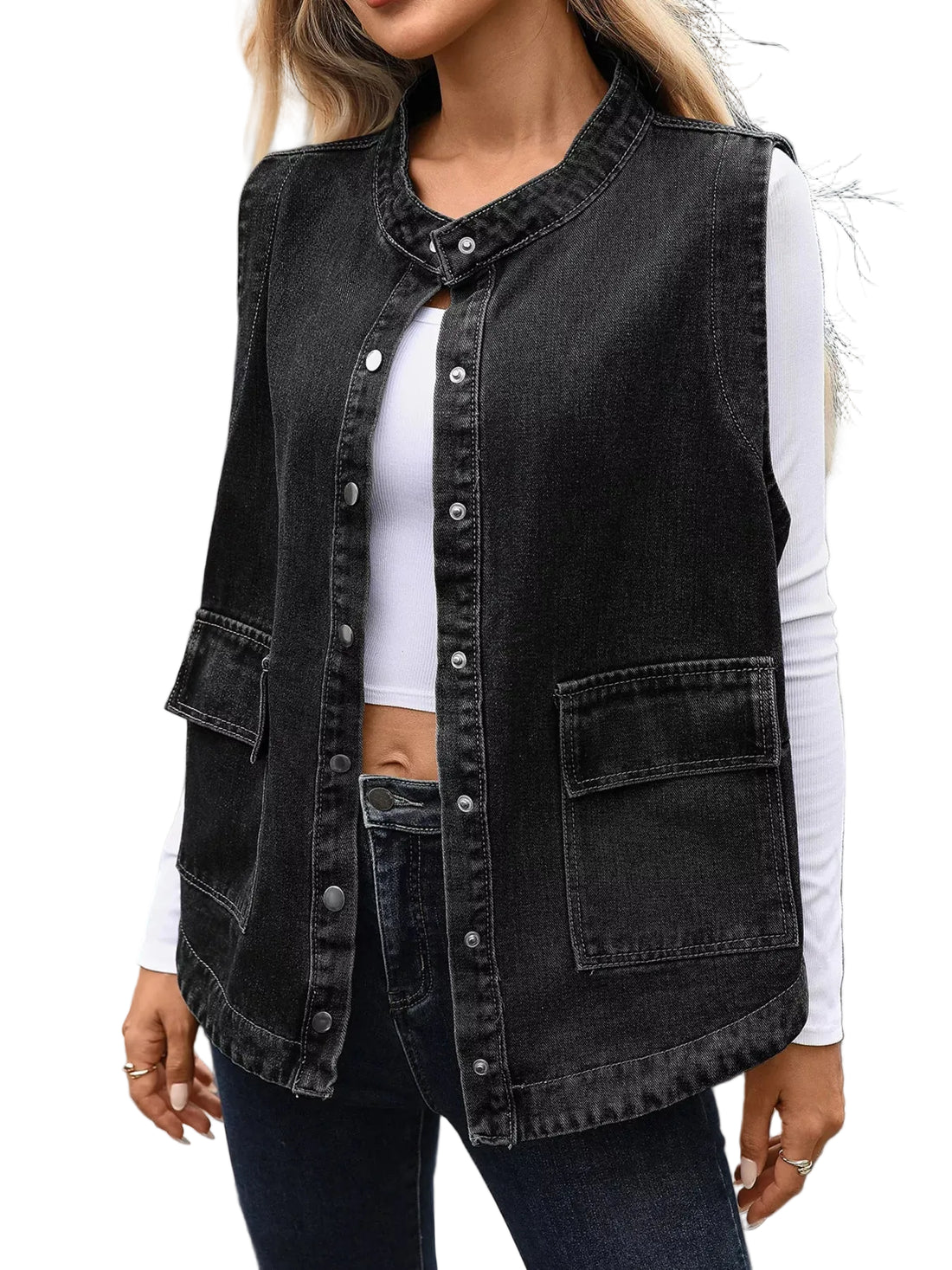 Rayon Buttoned Pocketed Top – Comfortable & Stylish - cas7m