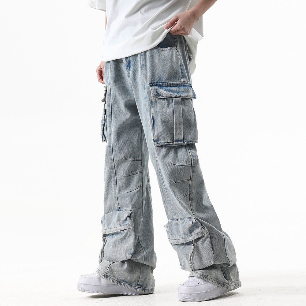 Multi-Pocket Workwear Jeans For Men And Women - cas7m