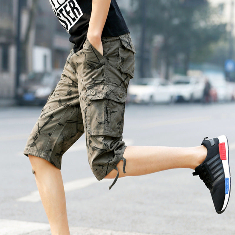 Straight-Leg Multi-Pocket Cargo Shorts