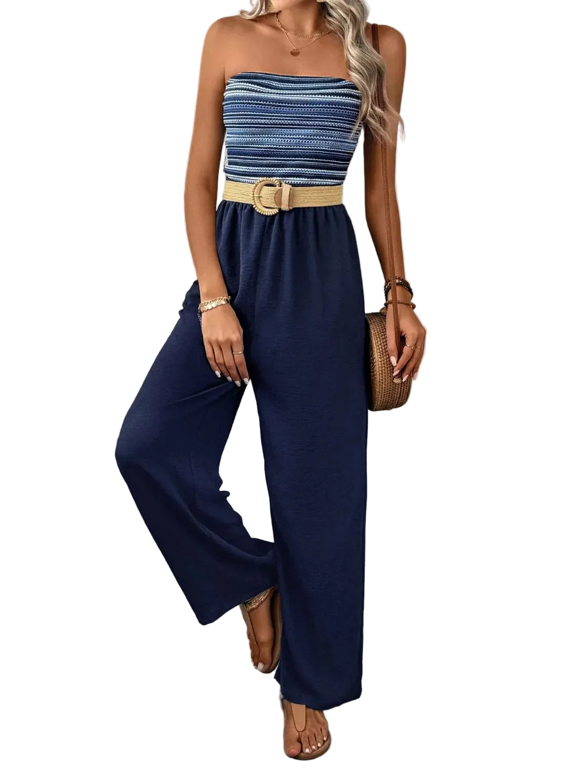 Tube Wide Leg Jumpsuit - cas7m