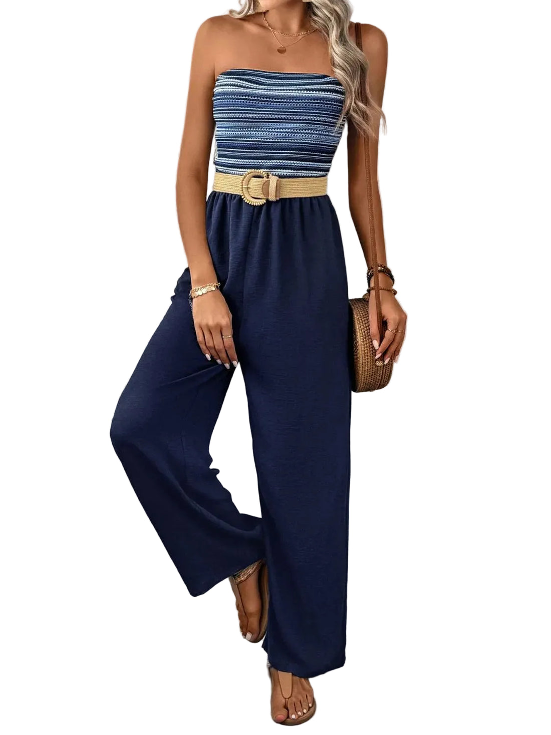 Tube Wide Leg Jumpsuit - cas7m