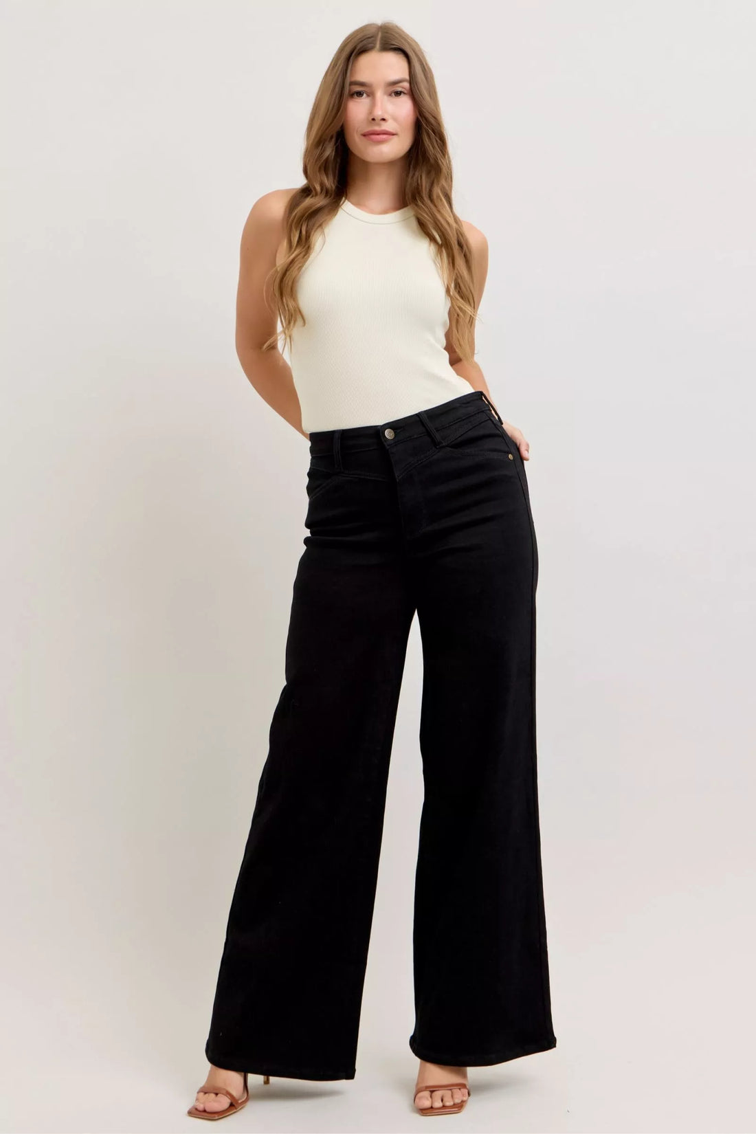 Judy Blue High-Waisted Wide Leg Jeans - cas7m