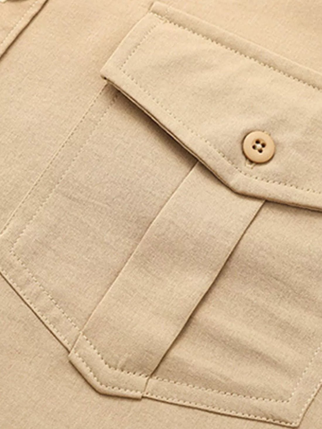 Men's Solid Color Long Sleeve Button-Up Shirt - cas7m