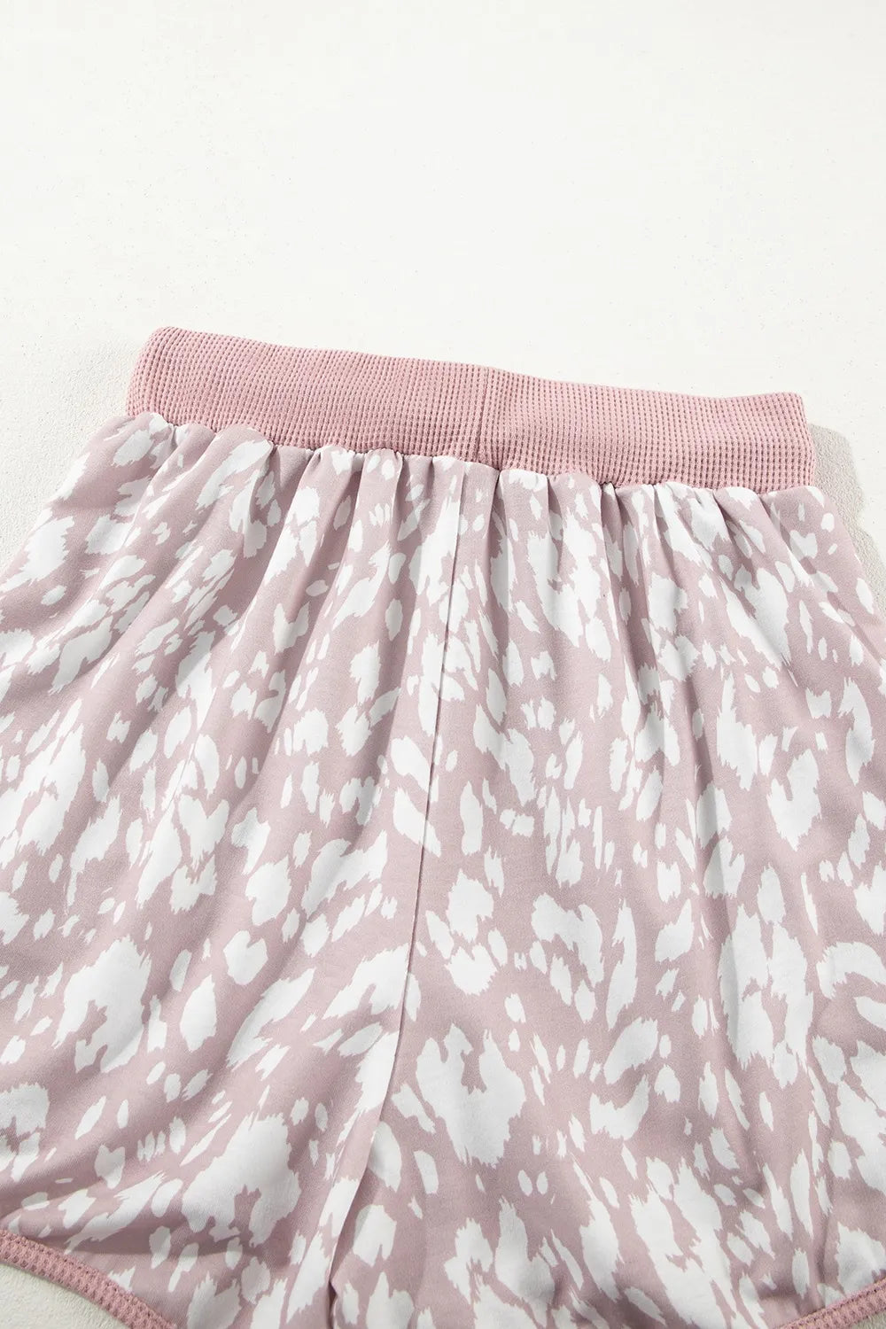 Abstract Print Drawstring Casual Shorts - cas7m