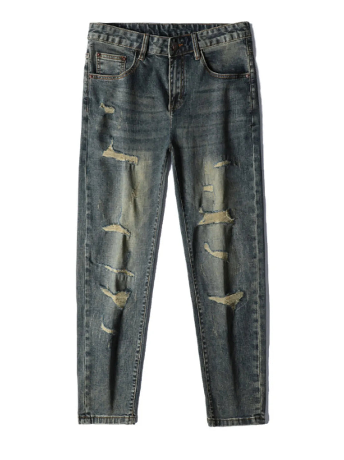 Men's Distressed Slim Fit Jeans - cas7m