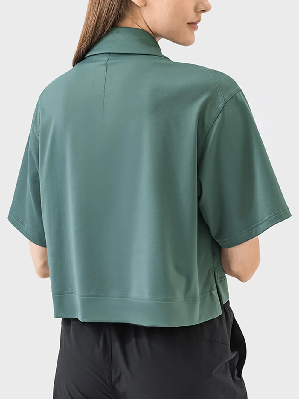 Millennia Half Button Short Sleeve Active T-Shirt - cas7m