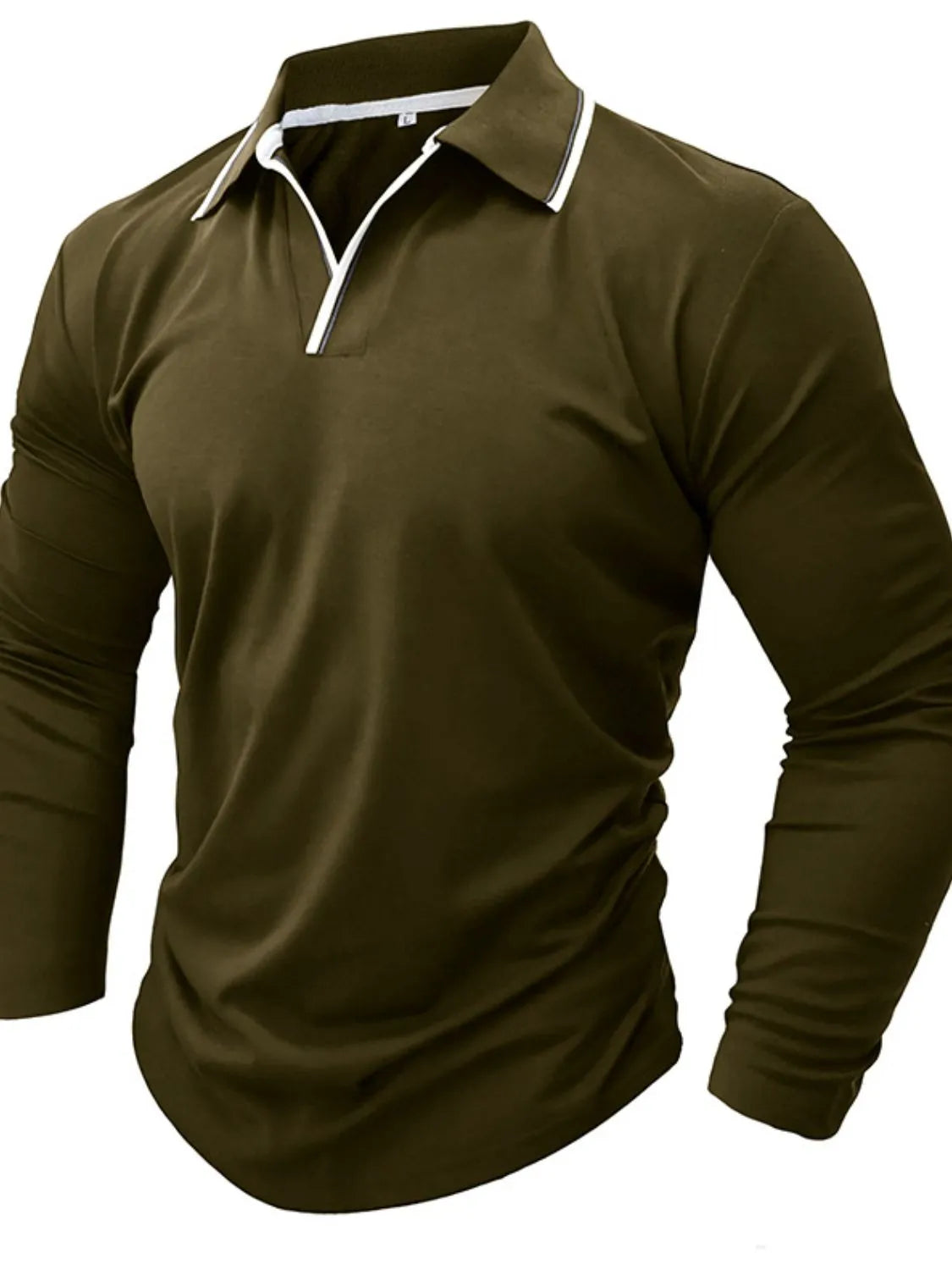 Men's Classic Long Sleeve Polo Shirt - cas7m