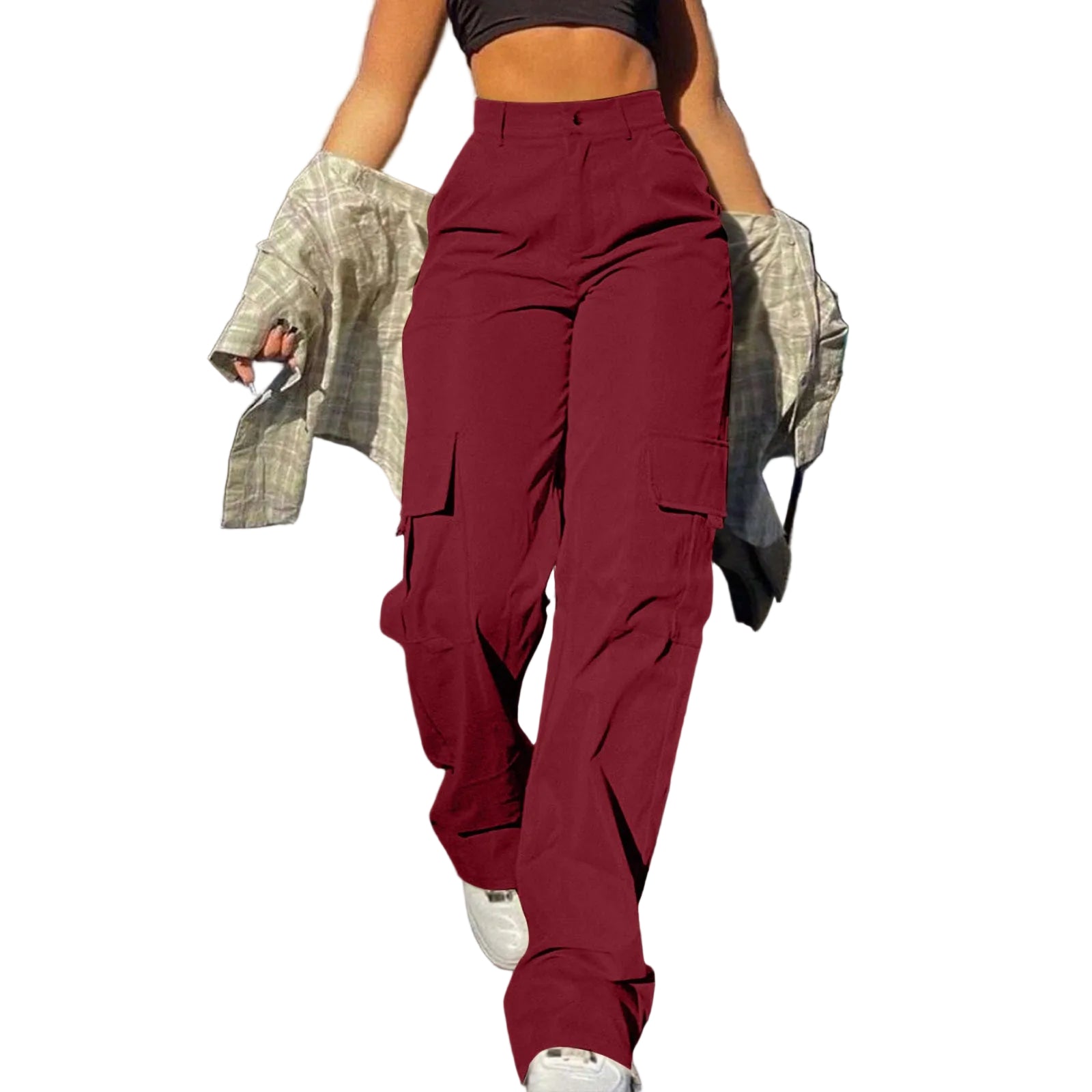 Multi-Pocket Workwear Straight-leg Trousers - cas7m