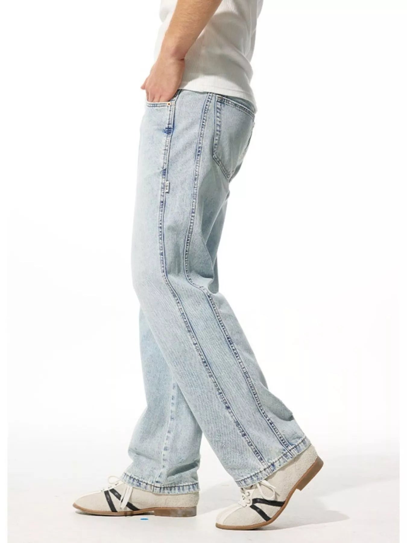 Men's Wide Leg Jeans - cas7m
