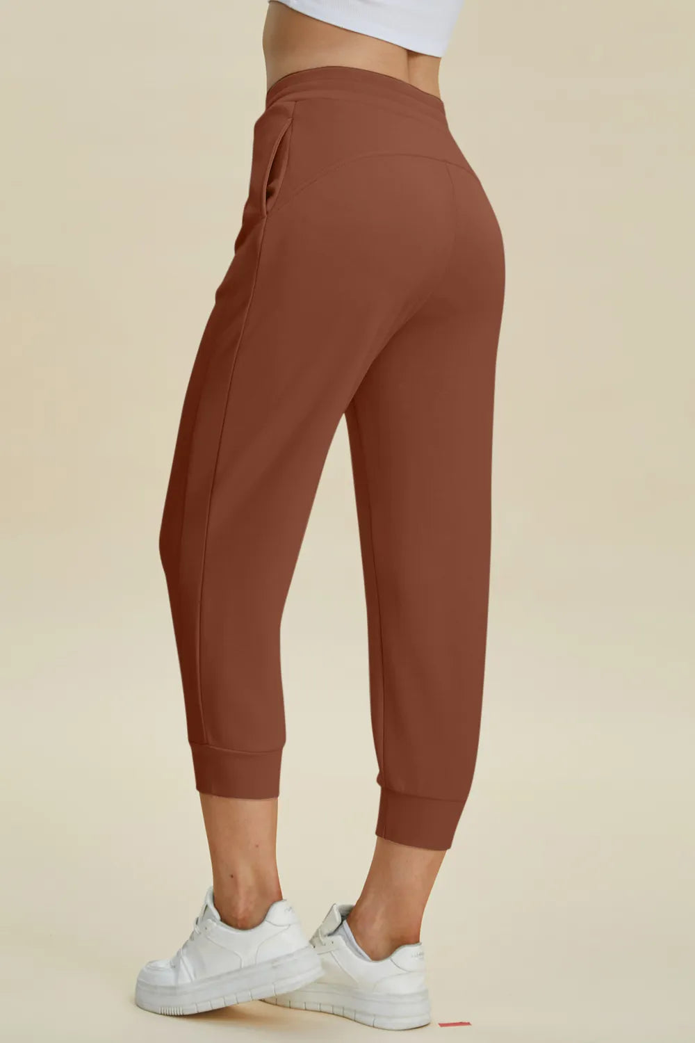 Basic Bae Full Size Air Scuba Drawstring High Waist Cropped Pants - cas7m