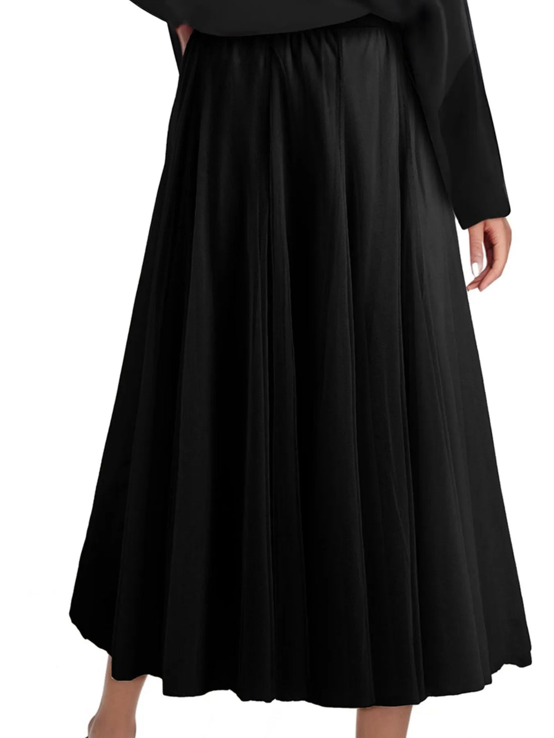 High-Waisted Midi Skirt - cas7m