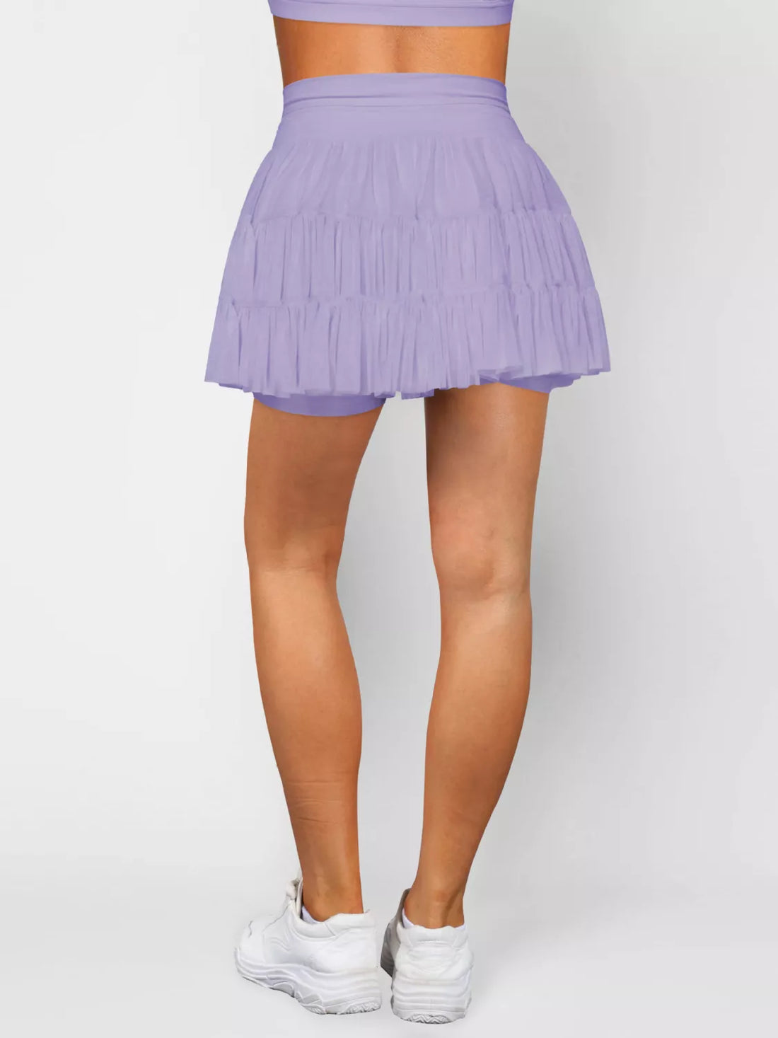 Tiered Skort with Drawstring - cas7m