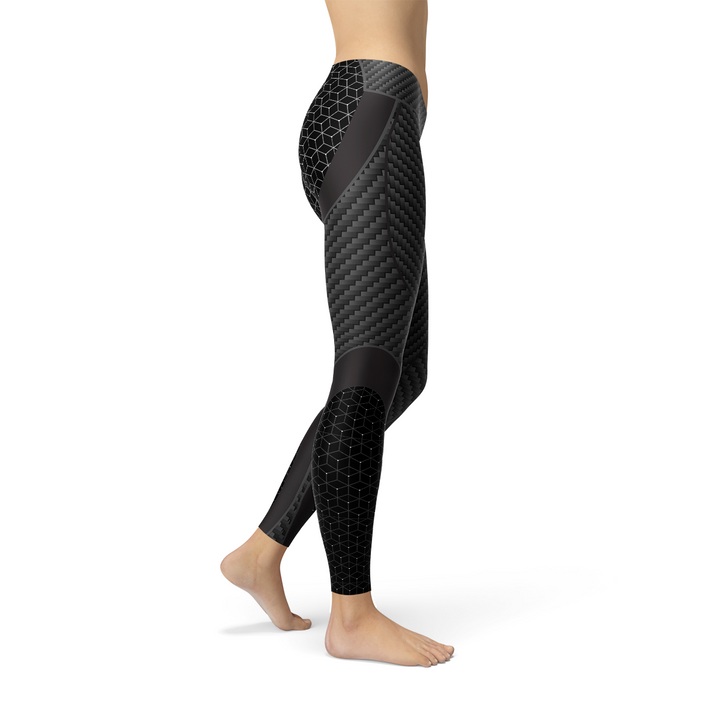 Womens Carbon Fiber Sports Leggings - cas7m