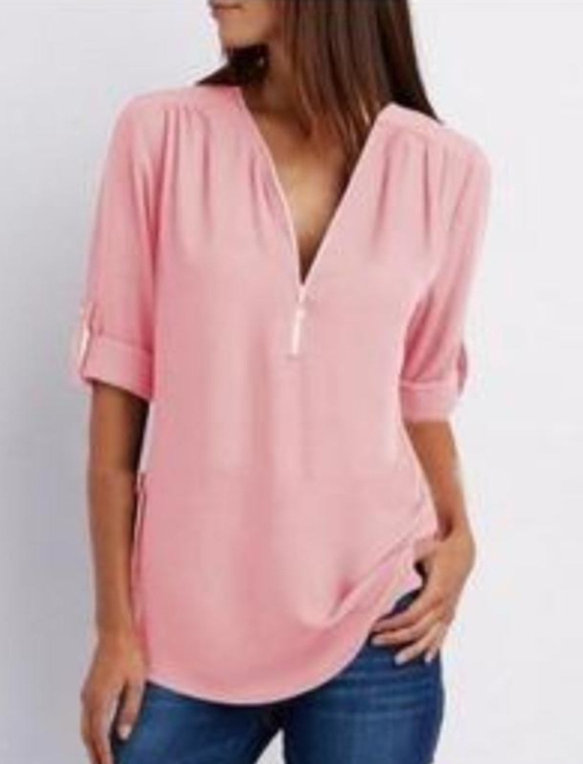 Womens V Neck Blouse - cas7m