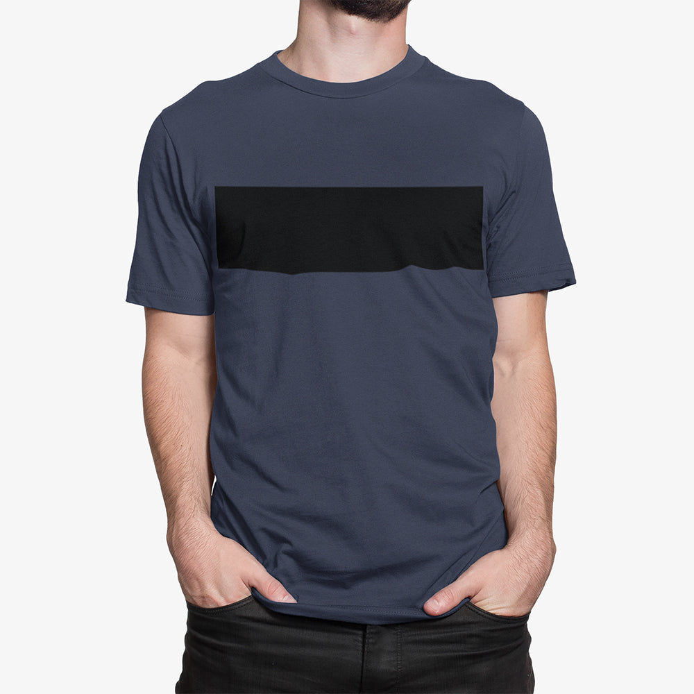 Mens Black Colorblock T-Shirt - cas7m