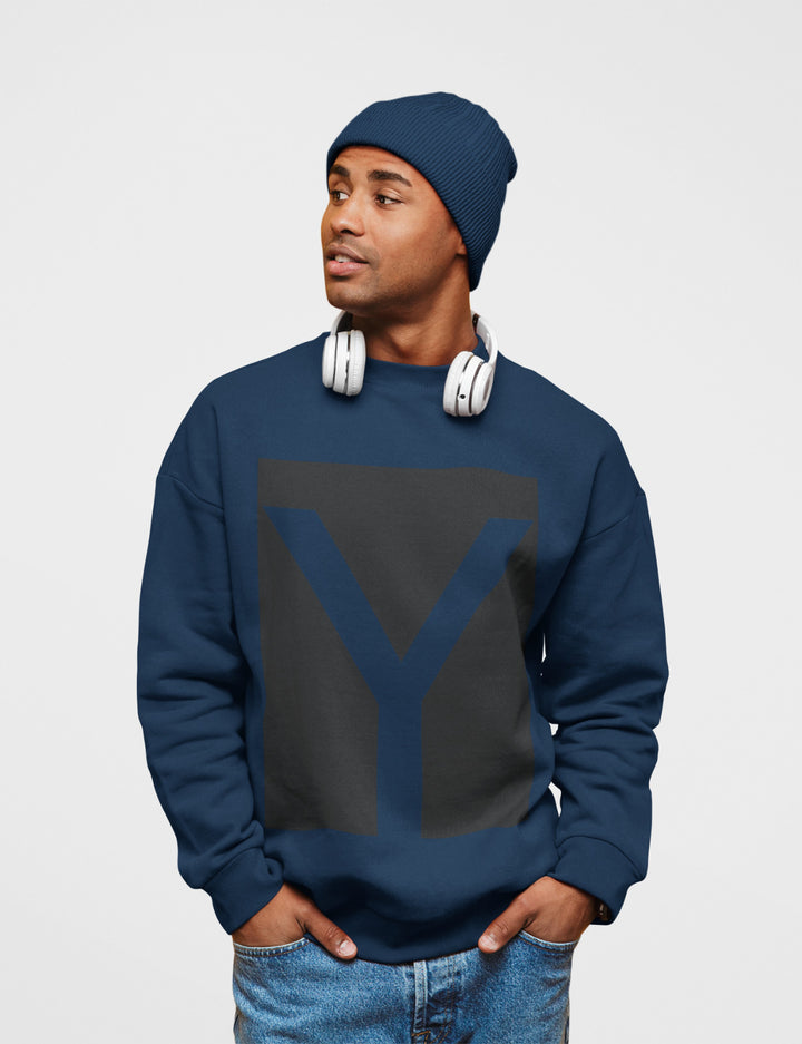 Mens Y Logo Crewneck Sweatshirt - cas7m