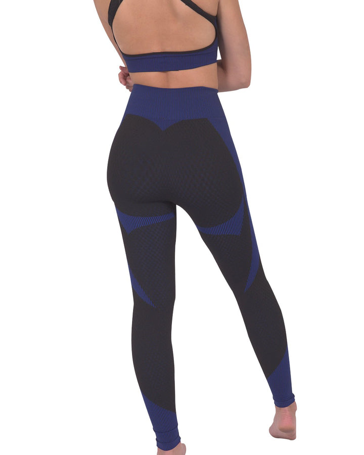 Trois Seamless Legging - Black with Navy - cas7m