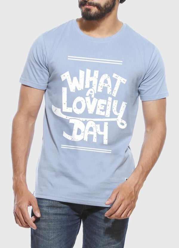What a Lovely Day - Men's Funny Yale Blue T-Shirt - cas7m