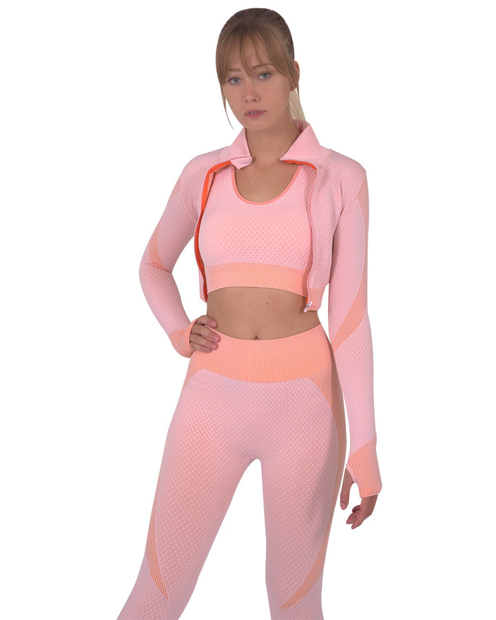 Trois Seamless Sports Jacket - Pink - cas7m