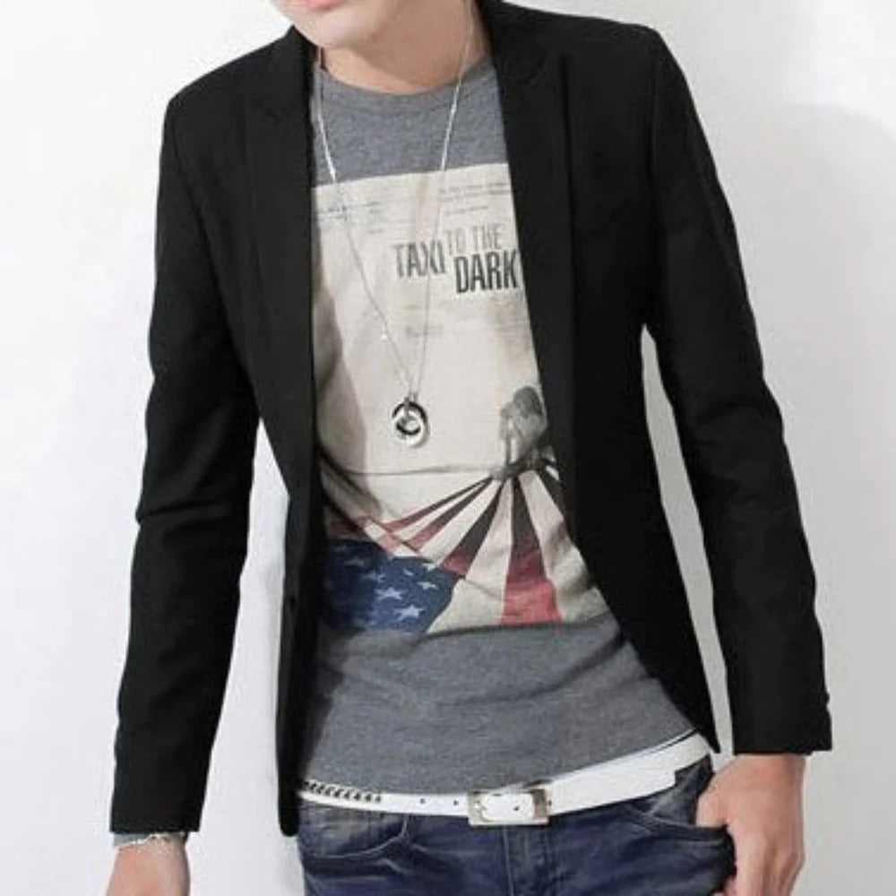 Mens Slim Fit Casual Blazer - cas7m