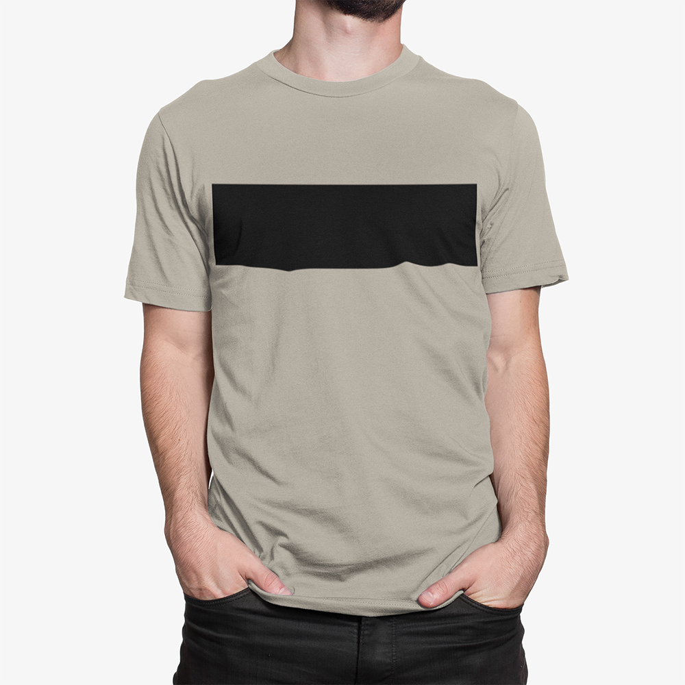 Mens Black Colorblock T-Shirt - cas7m