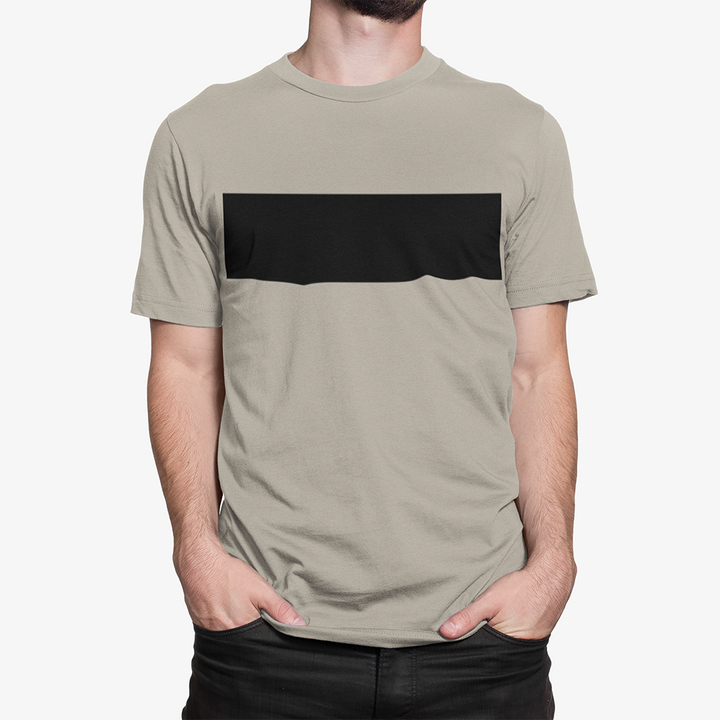 Mens Black Colorblock T-Shirt - cas7m