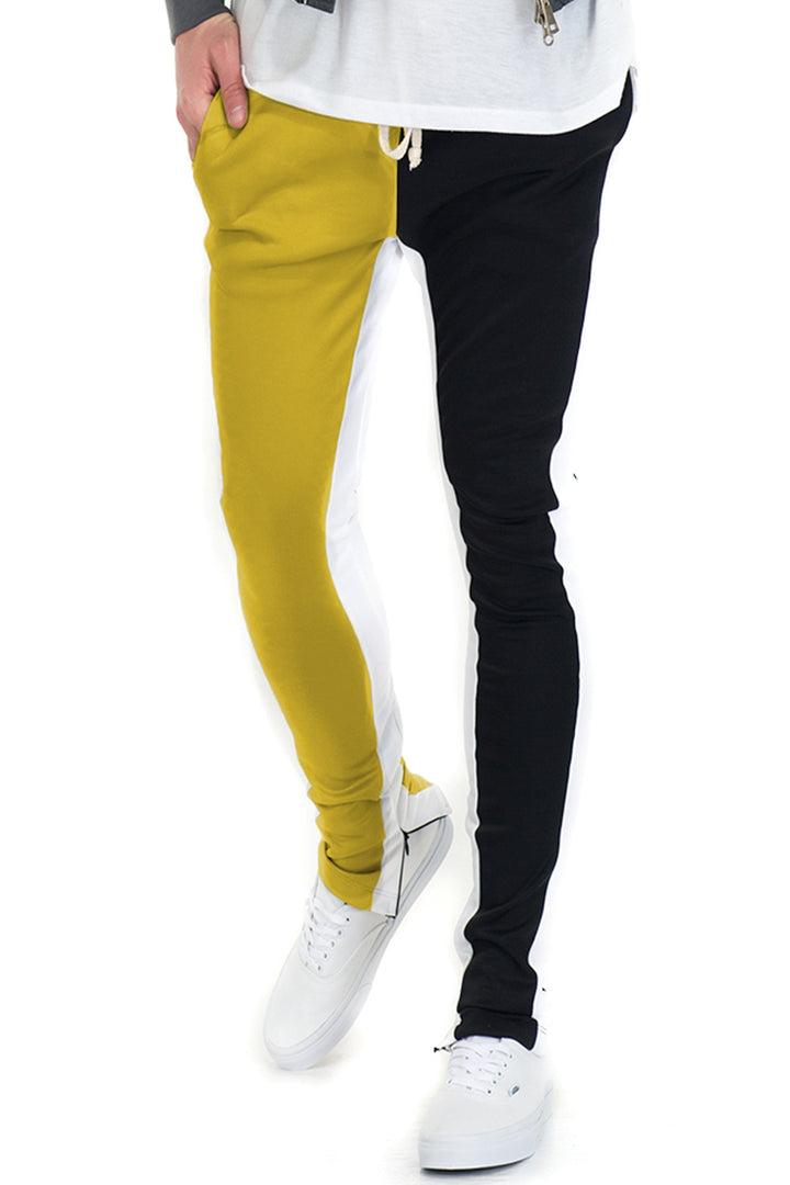 SLICE TRACK PANTS TWO TONE COLOR BLOCK JOGGERS P159 - cas7m