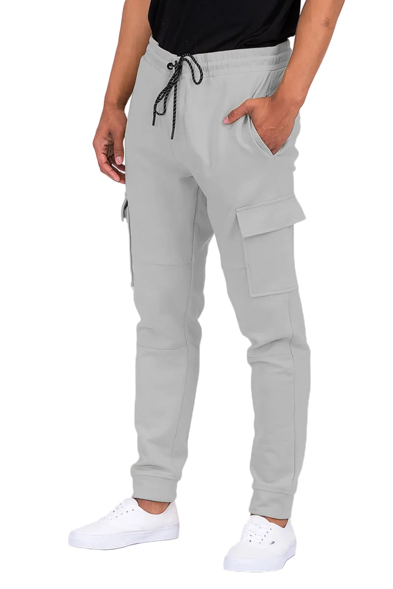 Cotton Blend Cargo Joggers J114