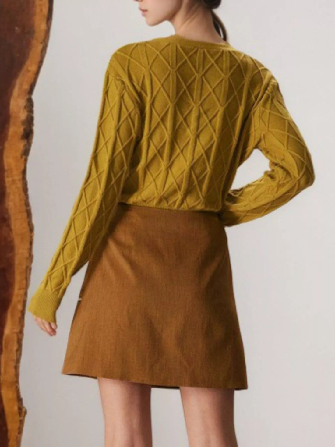 Button-Front Mini Skirt - cas7m