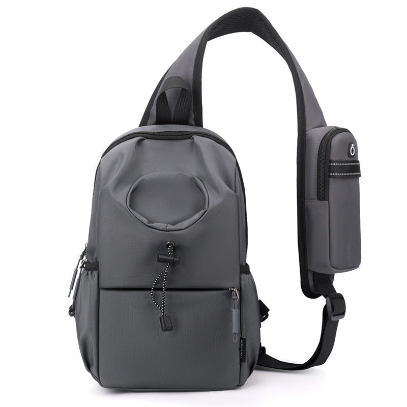 Men's Oxford Cloth Splash-proof Shoulder Crossbody Chest Bag - cas7m