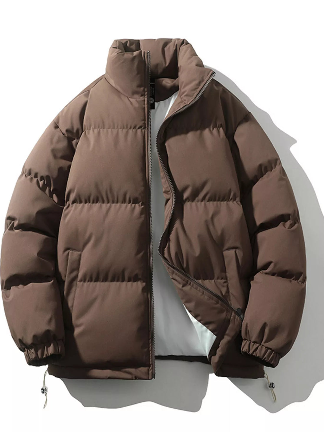 Men's Full Size Padded Zip Up Puffer Jacket Plus Size - cas7m