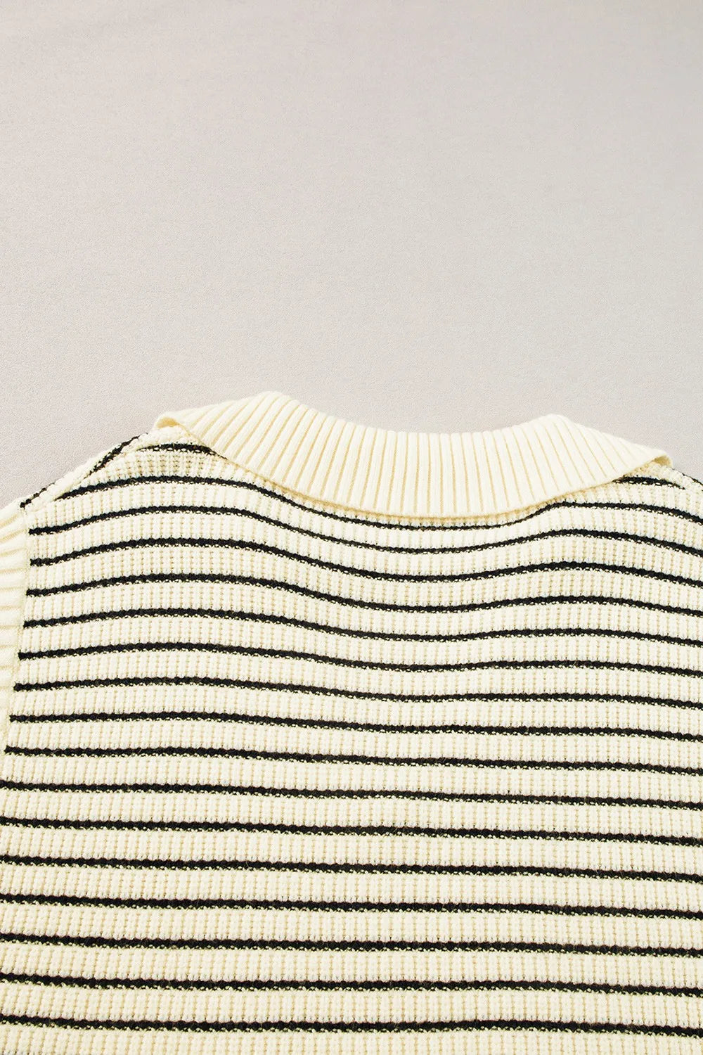 Striped Collared Neck Tank - cas7m