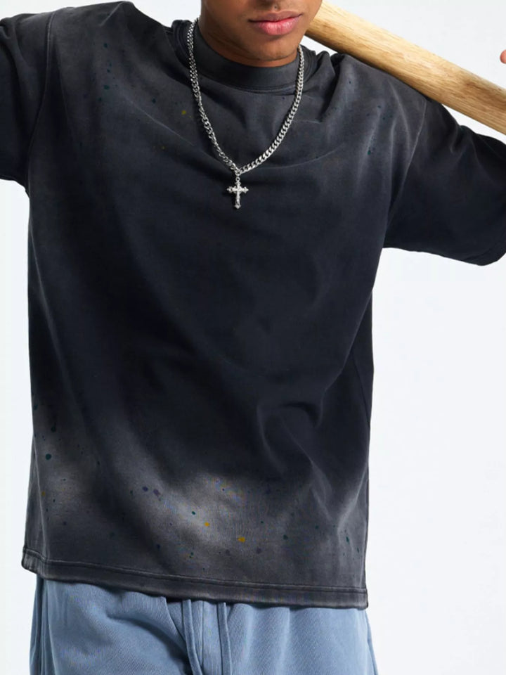 Men's Vintage Wash Short Sleeve Oversized T-Shirt - cas7m