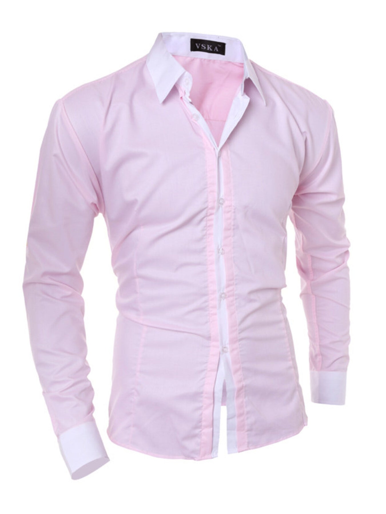 Men's Slim Fit Long Sleeve Shirt - cas7m