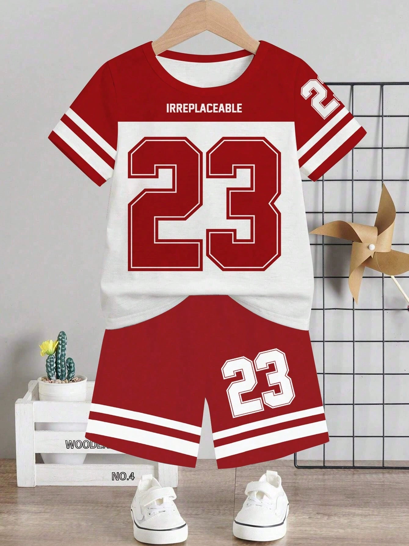 Children's 23 Number Graphic Tee and Shorts Set - cas7m
