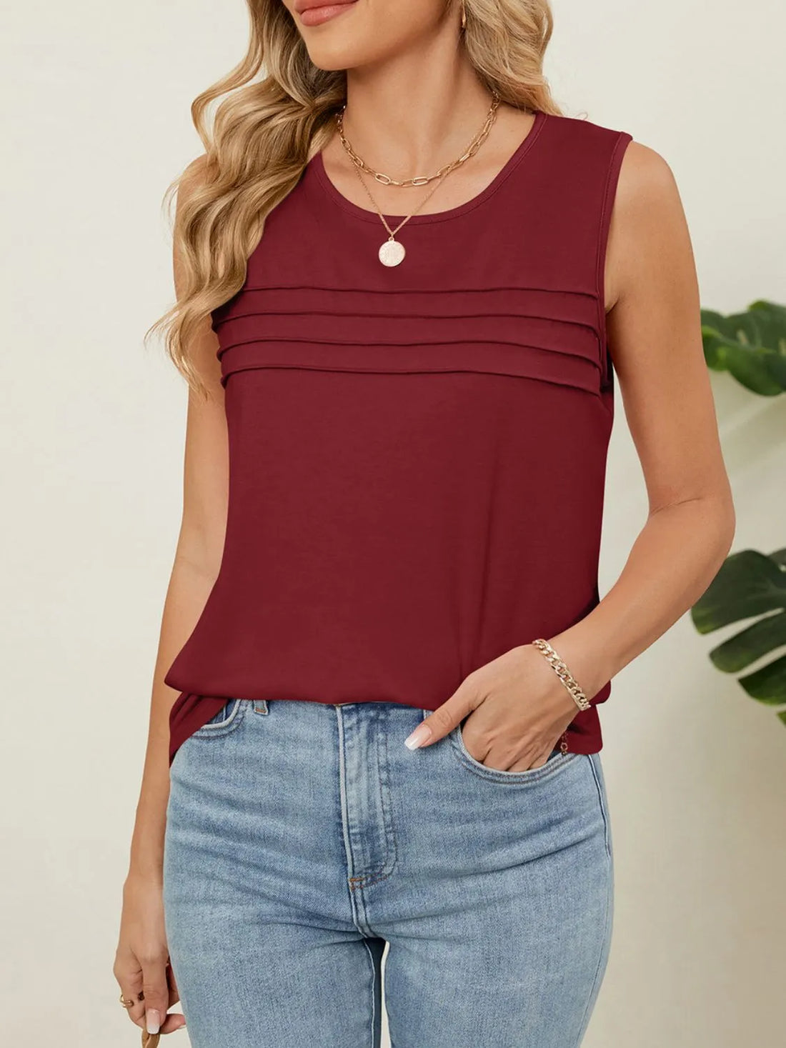 Round Neck Tank - cas7m