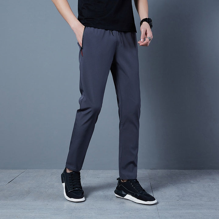 Mens Fashion Solid Color Loose Casual Pants - cas7m