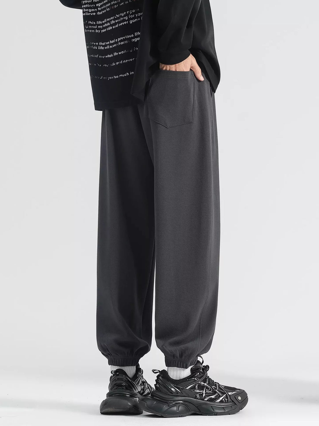 Men's Plus Size Casual Loose Fit Drawstring Pants - cas7m