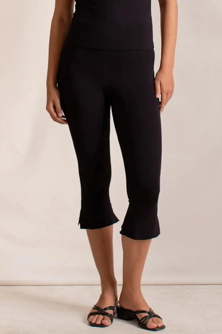 Side Slit Capris Leggings - cas7m