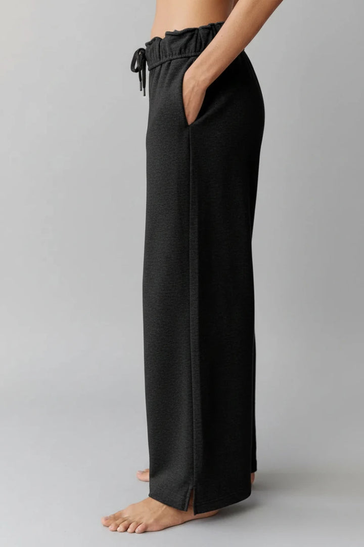 Drawstring Wide Leg Active Pants - cas7m
