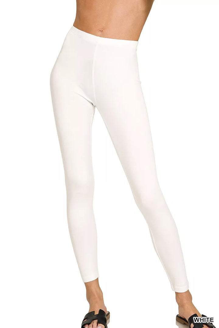 Zenana Premium Cotton Full Length Leggings - cas7m