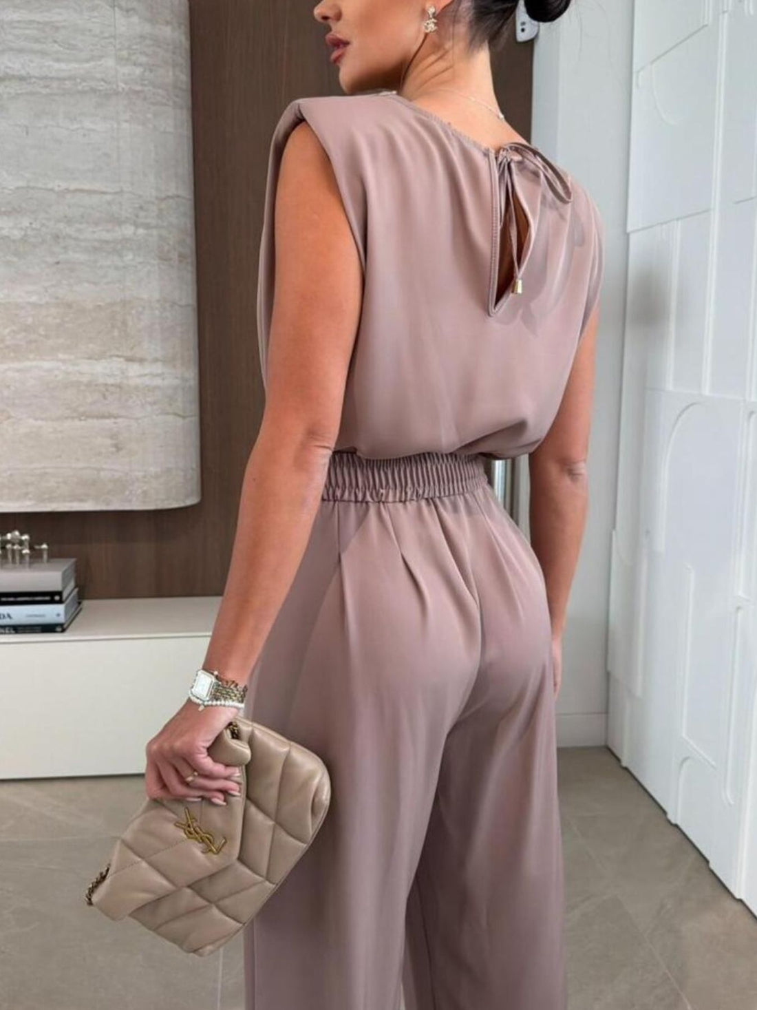 Sleeveless Wide Leg Jumpsuit - cas7m