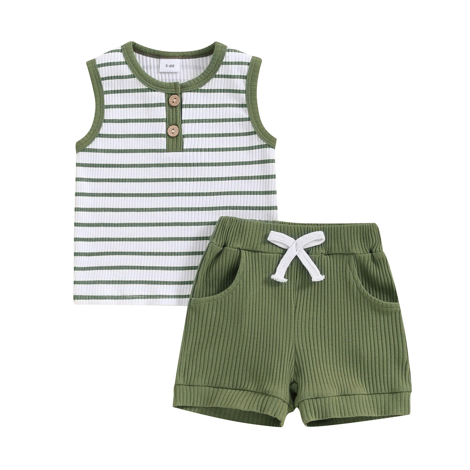 Boys' Fashion Round Neck Top Sports Shorts Suit - cas7m
