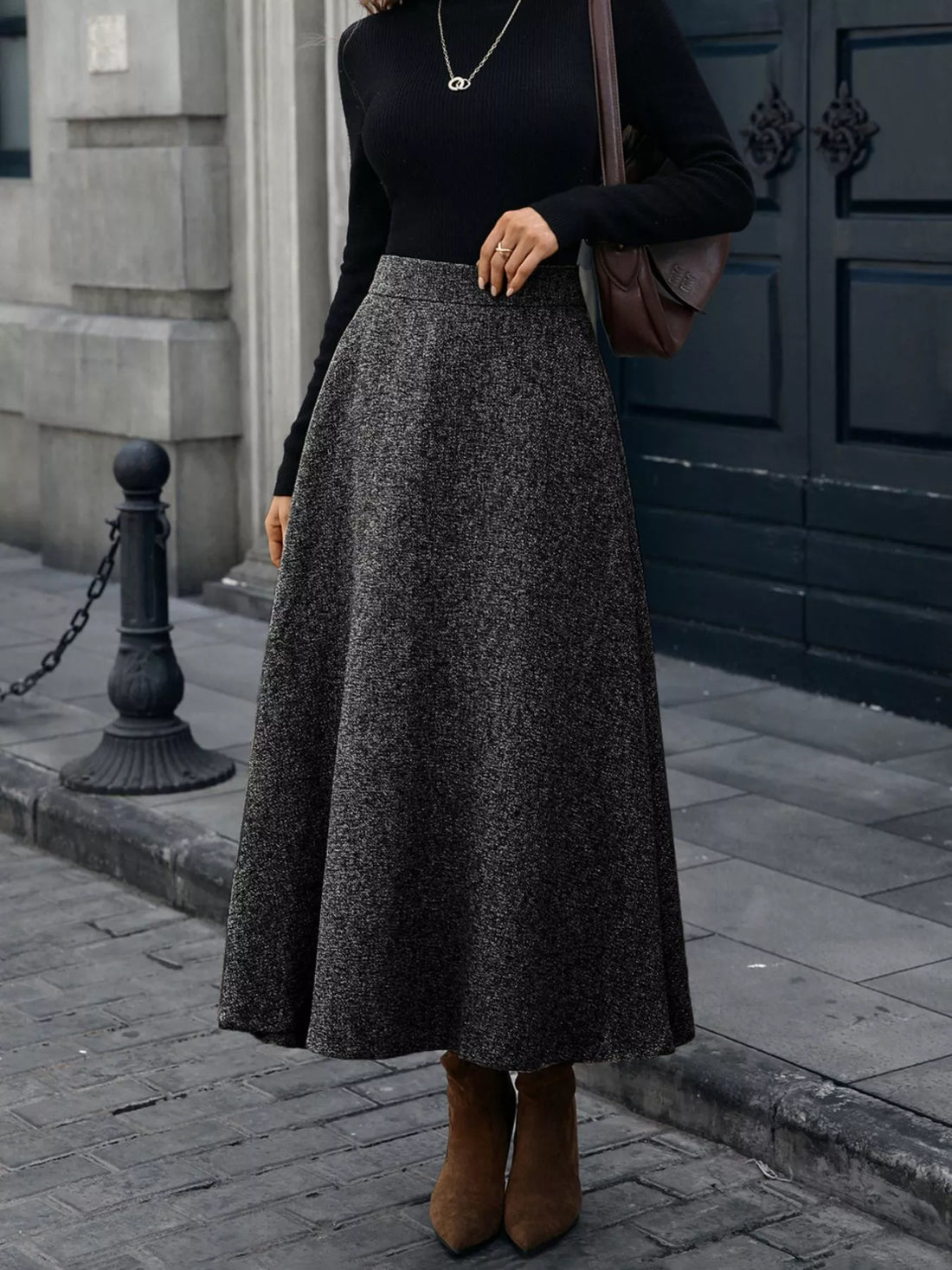 A-Line Midi Skirt - cas7m