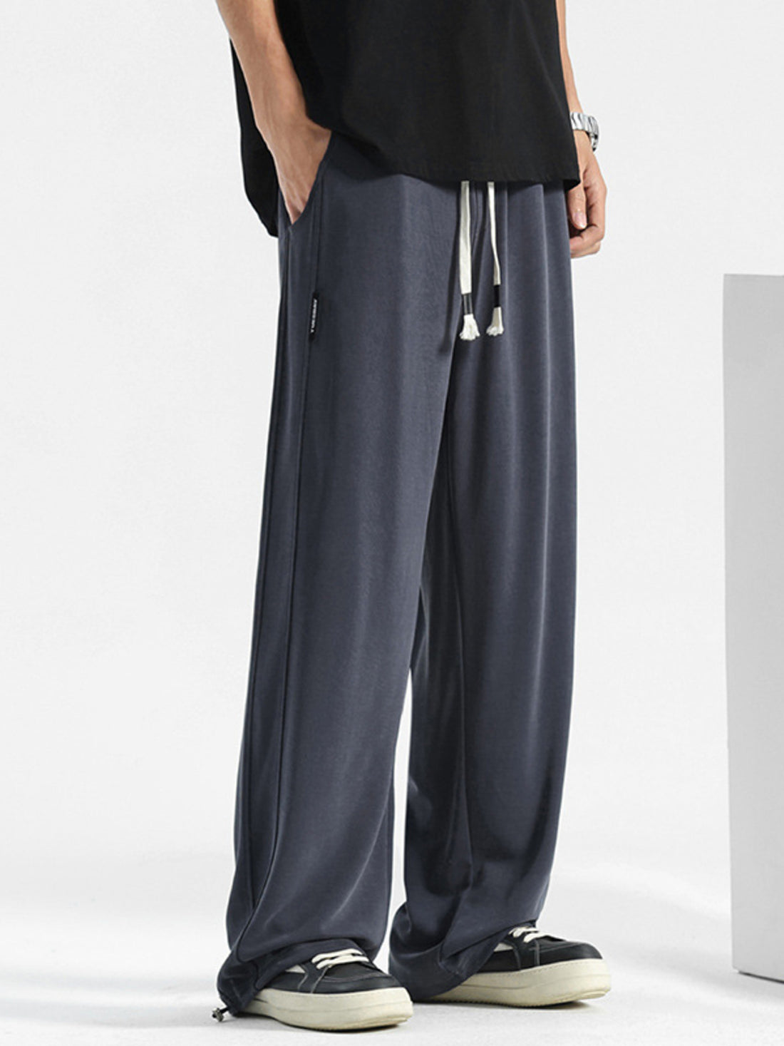Men's Plus Size Loose Fit Drawstring Pants - cas7m